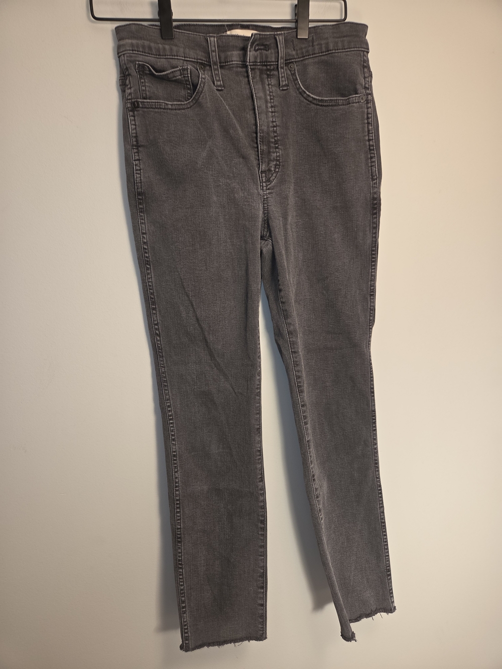 Madewell Straight Leg Jeans in Charcoal Gray